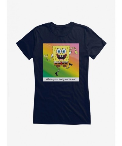 Huge Discount SpongeBob SquarePants Your Song Meme Girls T-Shirt $9.36 T-Shirts