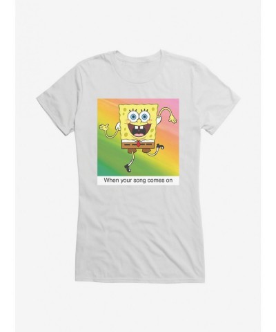 Huge Discount SpongeBob SquarePants Your Song Meme Girls T-Shirt $9.36 T-Shirts