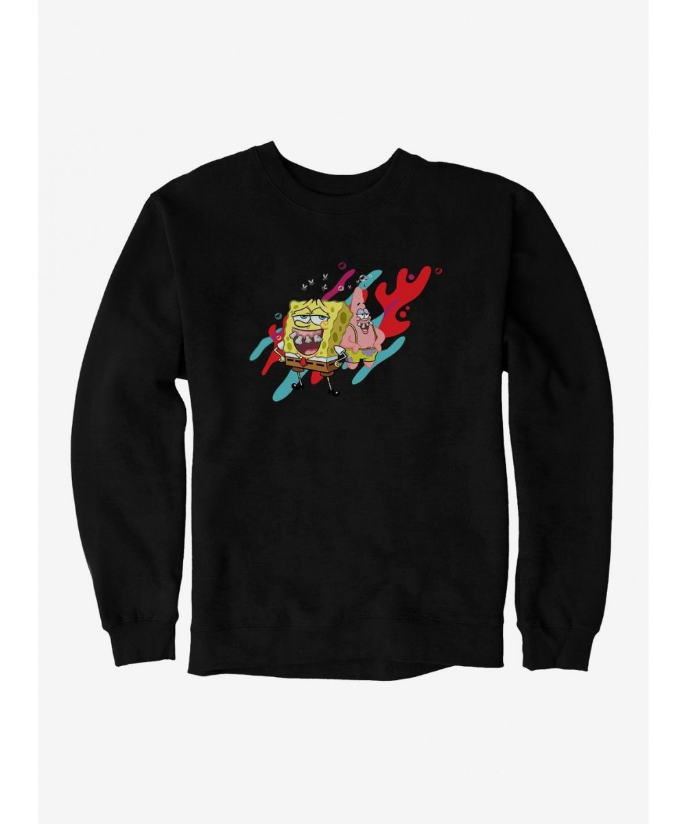 Crazy Deals SpongeBob SquarePants Fake Teeth SpongeBob Patrick Coral Sweatshirt $13.87 Sweatshirts