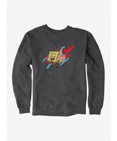 Crazy Deals SpongeBob SquarePants Fake Teeth SpongeBob Patrick Coral Sweatshirt $13.87 Sweatshirts