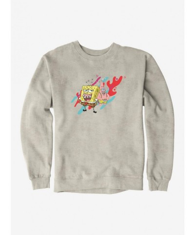 Crazy Deals SpongeBob SquarePants Fake Teeth SpongeBob Patrick Coral Sweatshirt $13.87 Sweatshirts