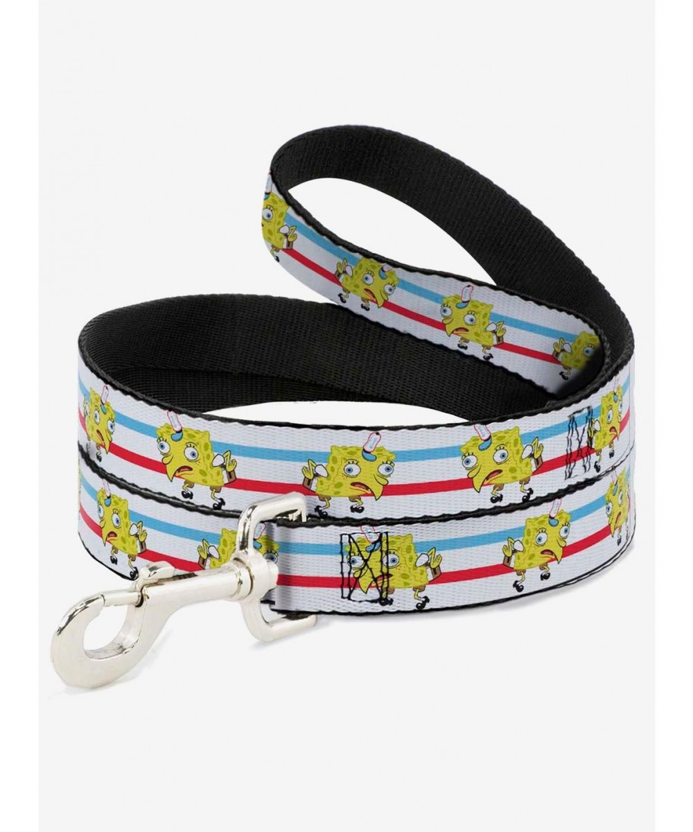 Absolute Discount Spongebob Squarepants Mocking Pose Striped Dog Leash $7.33 Leashes