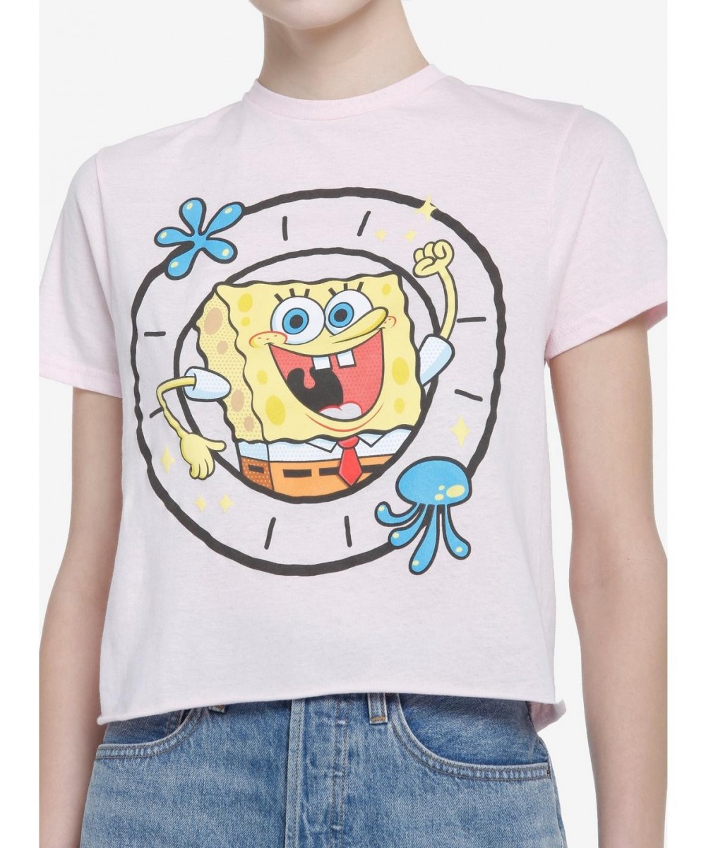 Wholesale SpongeBob SquarePants Jellyfish Girls Crop T-Shirt $8.37 T-Shirts