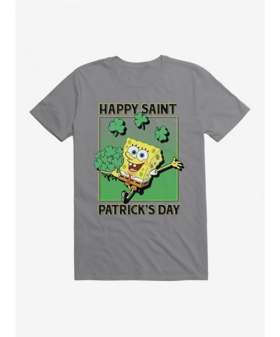 Bestselling SpongeBob SquarePants Happy Saint Patrick's Day Clovers T-Shirt $8.80 T-Shirts