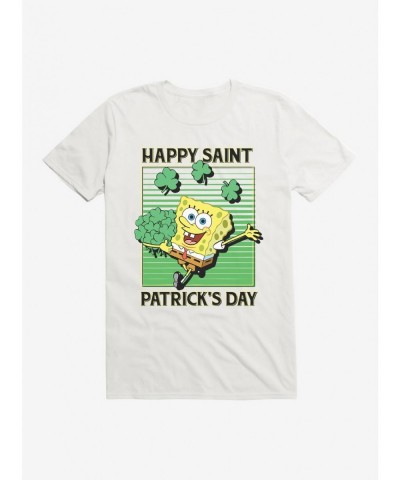 Bestselling SpongeBob SquarePants Happy Saint Patrick's Day Clovers T-Shirt $8.80 T-Shirts