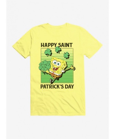 Bestselling SpongeBob SquarePants Happy Saint Patrick's Day Clovers T-Shirt $8.80 T-Shirts