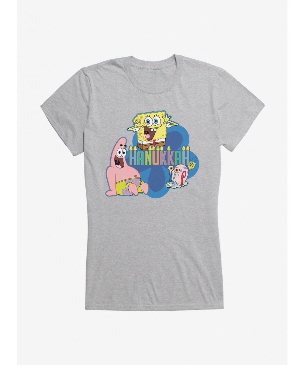 Sale Item SpongeBob SquarePants Hanukkah Trio Girls T-Shirt $7.37 T-Shirts