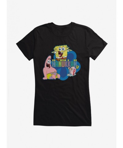 Sale Item SpongeBob SquarePants Hanukkah Trio Girls T-Shirt $7.37 T-Shirts