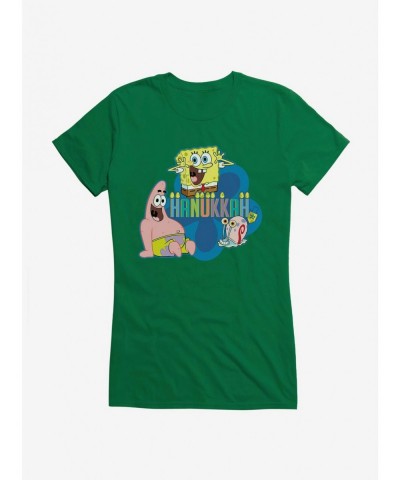 Sale Item SpongeBob SquarePants Hanukkah Trio Girls T-Shirt $7.37 T-Shirts