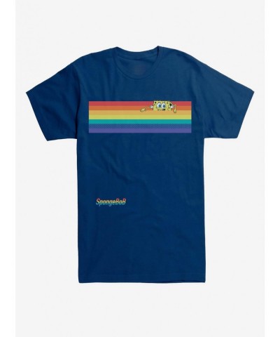 Discount Sale Spongebob Squarepants Rainbow Bar T-Shirt $7.84 T-Shirts