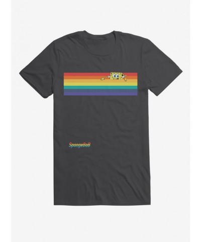 Discount Sale Spongebob Squarepants Rainbow Bar T-Shirt $7.84 T-Shirts