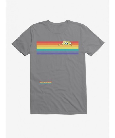 Discount Sale Spongebob Squarepants Rainbow Bar T-Shirt $7.84 T-Shirts