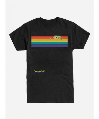 Discount Sale Spongebob Squarepants Rainbow Bar T-Shirt $7.84 T-Shirts