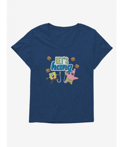 Hot Sale SpongeBob SquarePants Hooked Let's Hang Girls T-Shirt Plus Size $8.37 T-Shirts