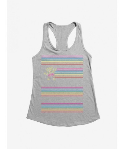 Bestselling SpongeBob SquarePants Neon Rainbow Lines Girls Tank $6.37 Tanks