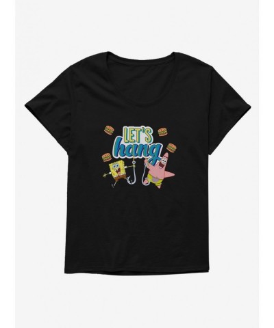 Hot Sale SpongeBob SquarePants Hooked Let's Hang Girls T-Shirt Plus Size $8.37 T-Shirts