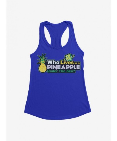 Huge Discount SpongeBob SquarePants Lives In A Pineapple Under The Sea Girls Tank $6.97 Tanks