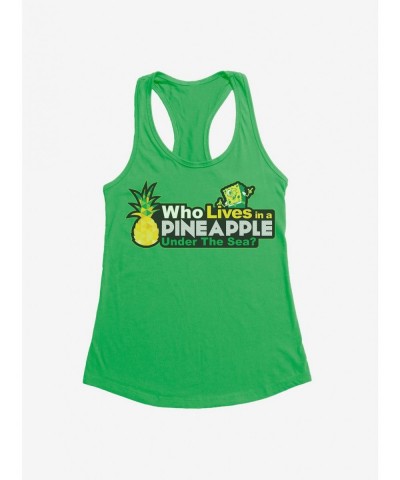 Huge Discount SpongeBob SquarePants Lives In A Pineapple Under The Sea Girls Tank $6.97 Tanks