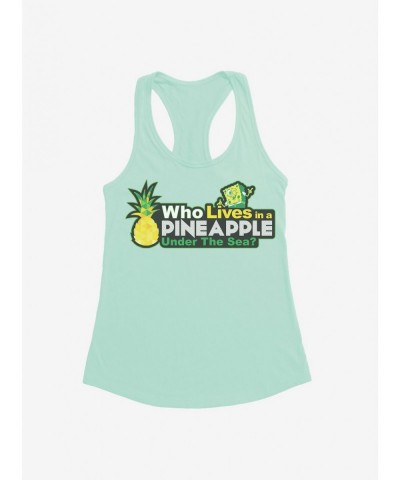 Huge Discount SpongeBob SquarePants Lives In A Pineapple Under The Sea Girls Tank $6.97 Tanks