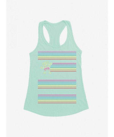 Bestselling SpongeBob SquarePants Neon Rainbow Lines Girls Tank $6.37 Tanks