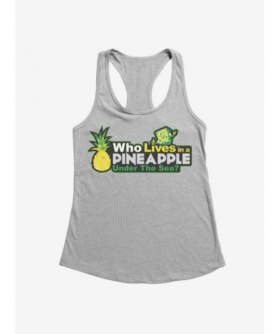 Huge Discount SpongeBob SquarePants Lives In A Pineapple Under The Sea Girls Tank $6.97 Tanks