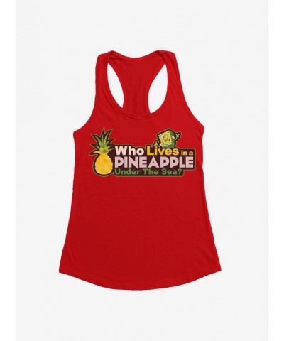 Huge Discount SpongeBob SquarePants Lives In A Pineapple Under The Sea Girls Tank $6.97 Tanks