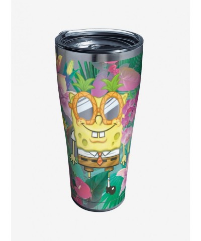 Flash Deal Spongebob Squarepants Tropical 30oz Stainless Steel Tumbler With Lid $19.76 Tumblers