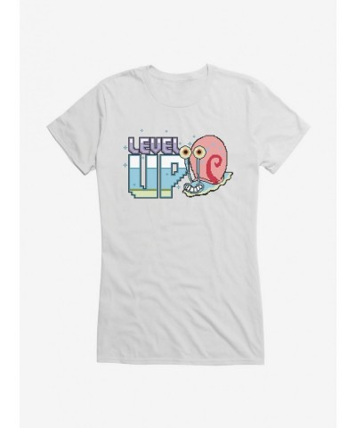 Huge Discount SpongeBob SquarePants Level Up Gary Girls T-Shirt $8.76 T-Shirts