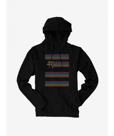 High Quality SpongeBob SquarePants Neon Rainbow Lines Hoodie $17.60 Hoodies