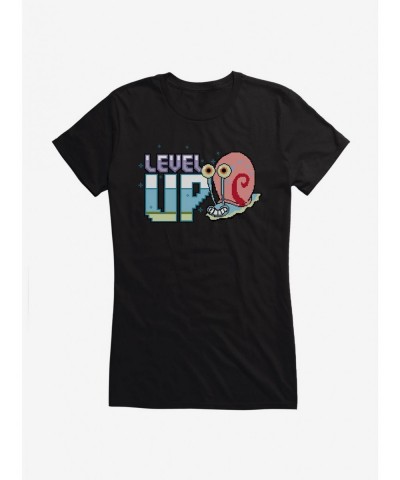 Huge Discount SpongeBob SquarePants Level Up Gary Girls T-Shirt $8.76 T-Shirts