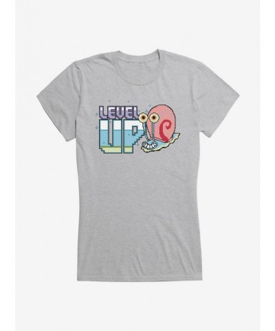 Huge Discount SpongeBob SquarePants Level Up Gary Girls T-Shirt $8.76 T-Shirts