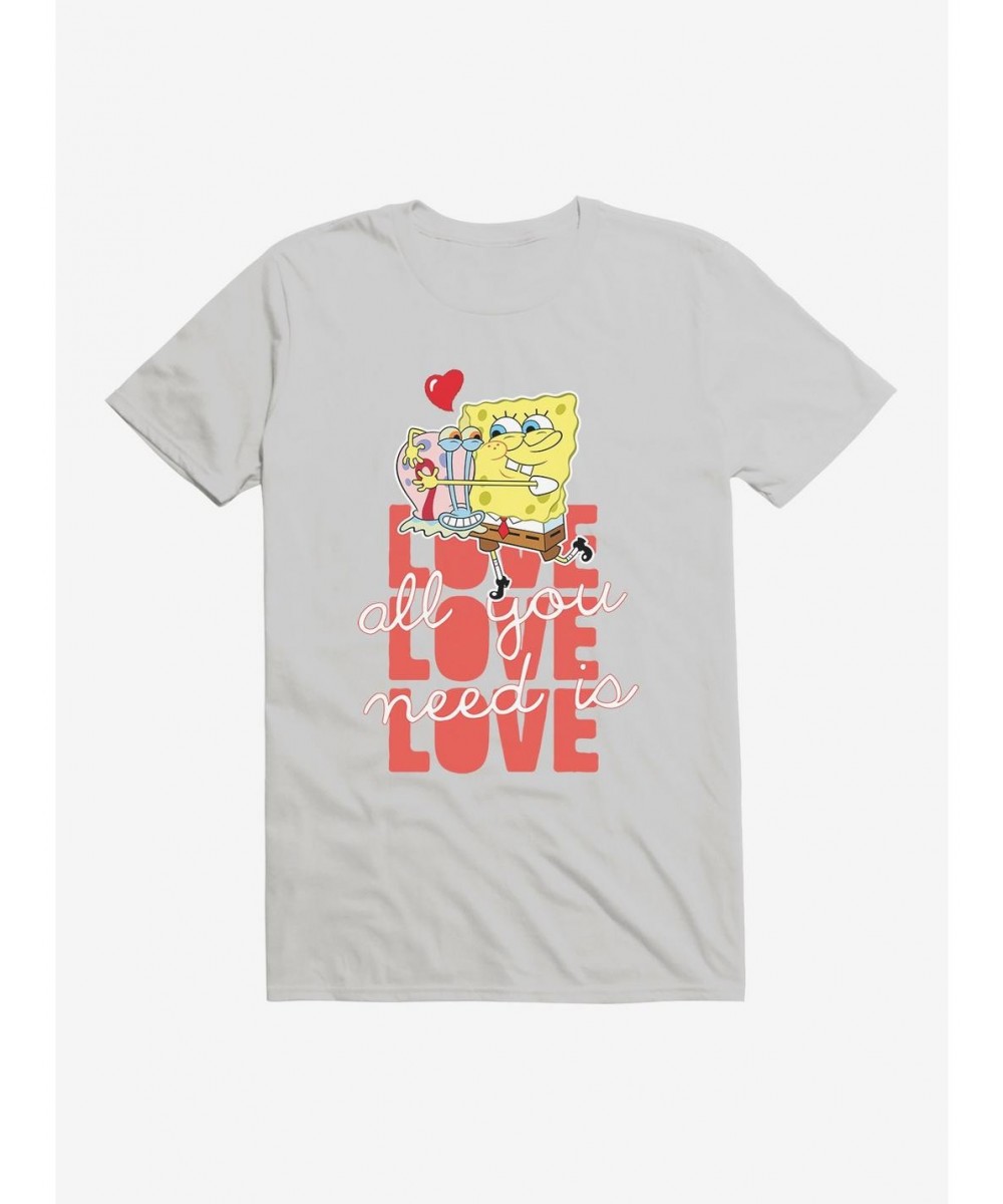 Unique SpongeBob SquarePants All You Need Is Love T-Shirt $8.22 T-Shirts