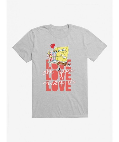 Unique SpongeBob SquarePants All You Need Is Love T-Shirt $8.22 T-Shirts