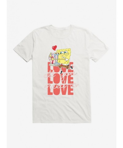 Unique SpongeBob SquarePants All You Need Is Love T-Shirt $8.22 T-Shirts