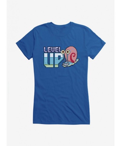 Huge Discount SpongeBob SquarePants Level Up Gary Girls T-Shirt $8.76 T-Shirts