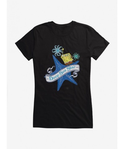 Absolute Discount SpongeBob SquarePants Starfish Deep Sea Star Girls T-Shirt $9.36 T-Shirts