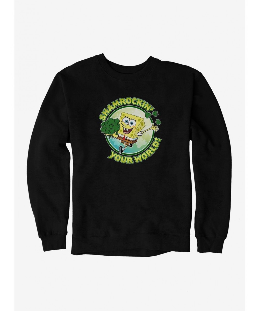 Sale Item SpongeBob SquarePants Shamrockin Your World Sweatshirt $12.40 Sweatshirts