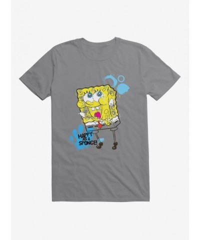 Huge Discount SpongeBob SquarePants Happy As A Sponge T-Shirt $7.65 T-Shirts