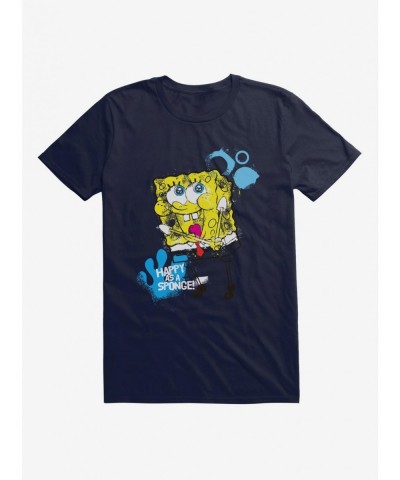 Huge Discount SpongeBob SquarePants Happy As A Sponge T-Shirt $7.65 T-Shirts