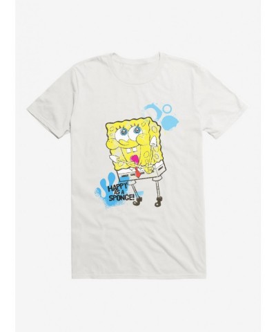 Huge Discount SpongeBob SquarePants Happy As A Sponge T-Shirt $7.65 T-Shirts