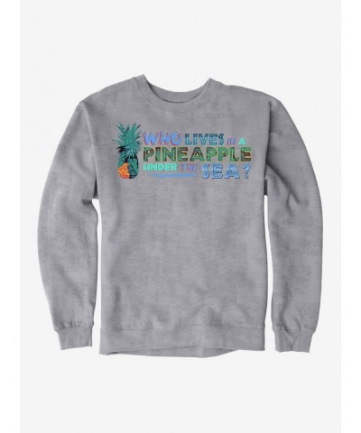 Flash Sale SpongeBob SquarePants Pineapple Under The Sea Sweatshirt $10.33 Sweatshirts