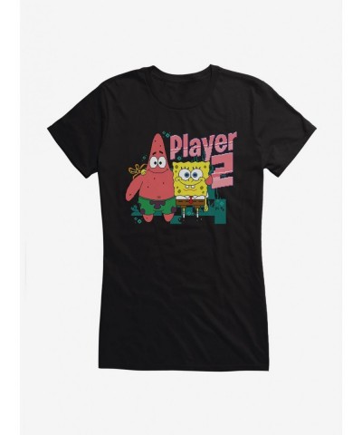 New Arrival SpongeBob SquarePants Player 2 Duo Girls T-Shirt $6.18 T-Shirts