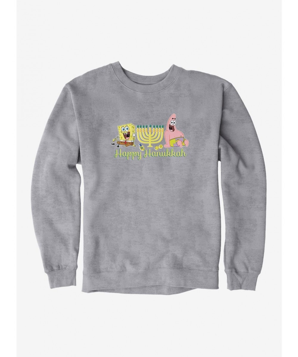 Big Sale SpongeBob SquarePants Happy Hanukkah Duo Sweatshirt $12.40 Sweatshirts