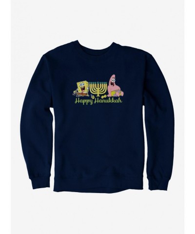 Big Sale SpongeBob SquarePants Happy Hanukkah Duo Sweatshirt $12.40 Sweatshirts