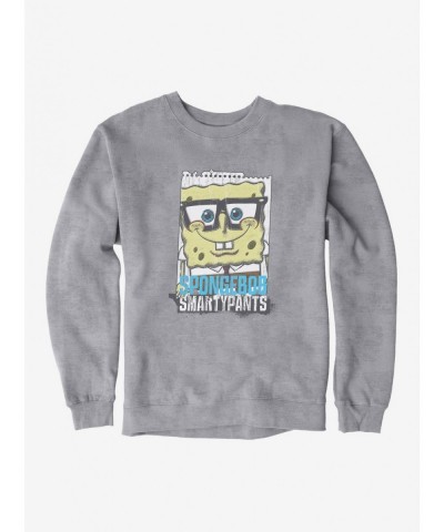 Discount SpongeBob SquarePants SpongeBob SmartyPants Heather Grey Sweatshirt $10.92 Sweatshirts