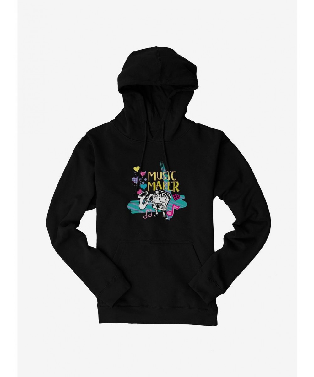 Pre-sale SpongeBob SquarePants Saxophone Playin' Music Maker Hoodie $15.09 Hoodies