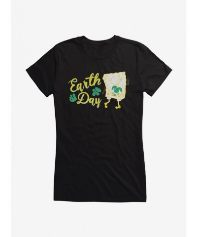 Wholesale SpongeBob SquarePants Earth Day Gold Sketch Girls T-Shirt $6.57 T-Shirts